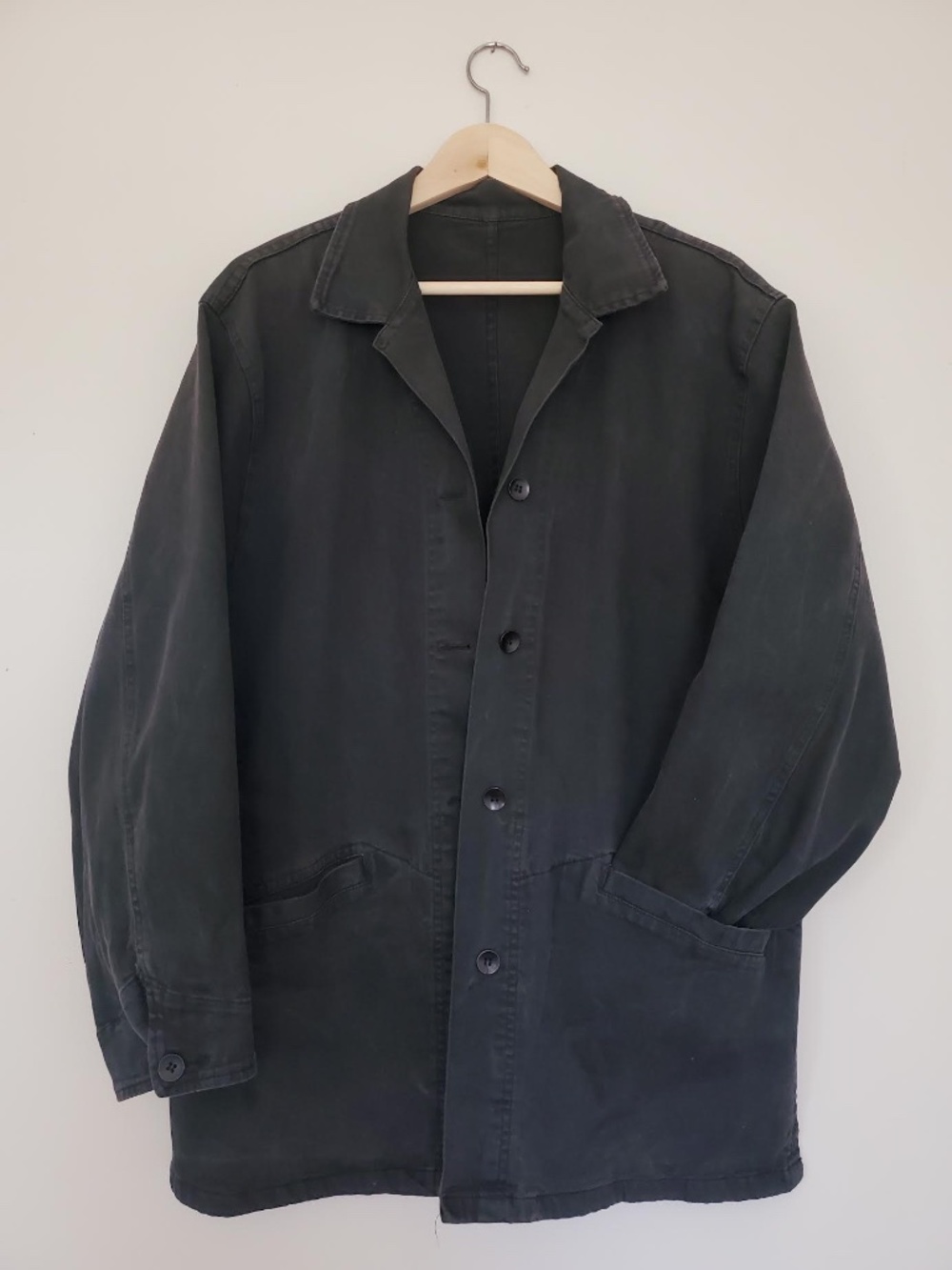 Black Canevas Vintage Chore Jacket